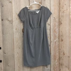 Liz Lange gray basic sheath jersey dress S